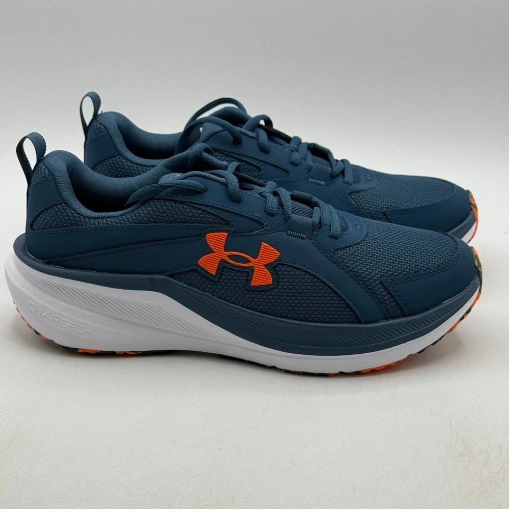 Under Armour UA Assert 11 Shoes Mens Size 8.5 Blue Orange Running 3027715-401